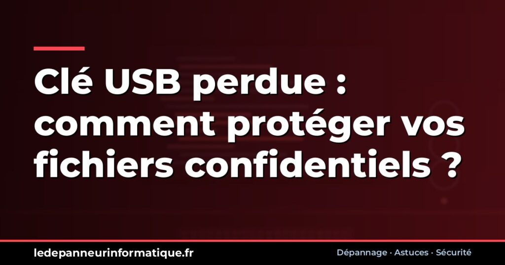 Clé USB perdue : comment protéger vos fichiers confidentiels ?