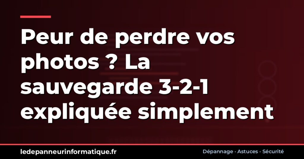 Peur de perdre vos photos ? La sauvegarde 3-2-1 expliquée simplement